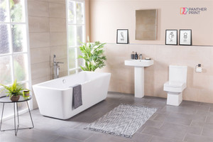 Bathroom Set of 3 A4 Posters Put a Lid On It, Squeeze My Bottom, & Wipe Your Butt