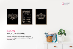 Laundry Room Set of 3 A4 Posters First Coffee then Laundry, The Laundry is Looking at me Dirty, & Laundry Schedule