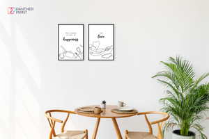 Kitchen Set of 2 A4 Posters This Kitchen is full of Happiness & Love