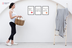 Laundry Room Set of 3 A3 Posters Bleach Please, Dear Laundry, & Laundry to Today or Naked Tomorrow