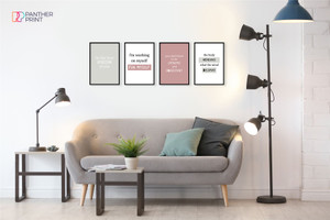 Motivational Poster Set of 4 A3 Be the Best Version of You, I'm Working for Myself, The Body Achieves What the Mind Believes, & You Don't Need to Be Extreme