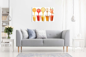 Fruit Juice Food Kitchen Wall Art Canvas