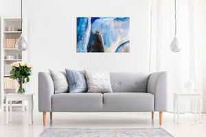 Blue Wall Art Abstract Canvas