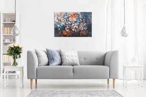 Abstract Flowers With Vintage Colours Canvas