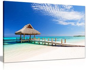 Beautiful Tropical White Sandy Beach Dominican Republic Canvas