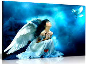 Angel In White Fantasy Canvas