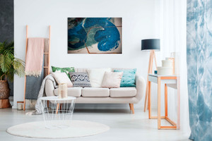 Abstract Blue Art Canvas
