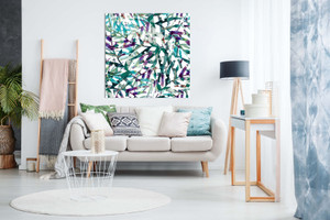Abstract Leaves Pattern Canvas