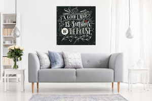 Wall Decor Pictures For Living Room Laugh Is Sunshine Quote Canvas