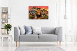 African Wildlife Children Bedroom Canvas