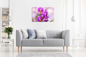 Purple Wall Art Orchid Flowers Canvas