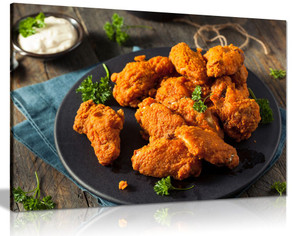 Fried Chicken Wings Chicken Shop Restaurant Food Canvas