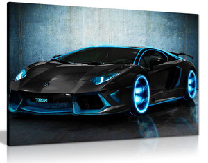 Lamborghini Aventador Tron Canvas