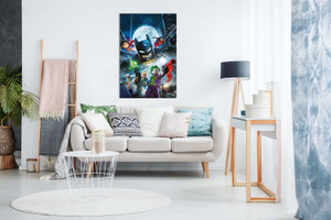 Lego Batman Superman Robin And Villains Kids Canvas