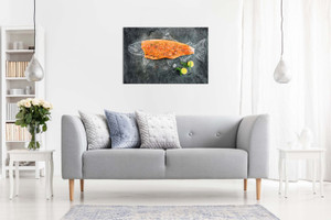 Fresh Fish Salmon Fishmonger Canvas
