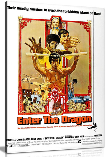 Bruce Lee Pictures Enter The Dragon Poster Canvas - Panther Print