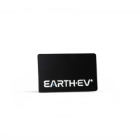 A black RFID card with the Earth EV logo along the bottom