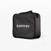 A rectangular Earth EV portable charger bag from slightly right of straight-on