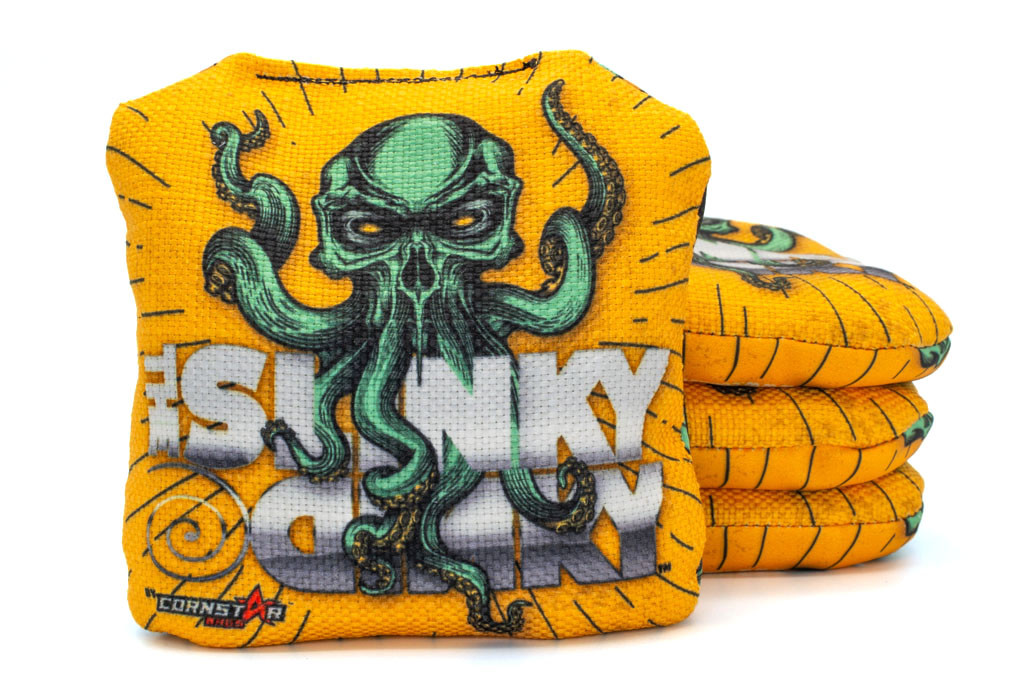 The Slinky Dinky™ | Professional Cornhole Bags - Crushin' It Orange