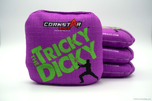 Professional Cornhole Bag - Dual Sided - Tricky Dicky - Purple Haze