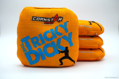 The Tricky Dicky™ | Professional Cornhole Bags | Crushin' It Orange 2