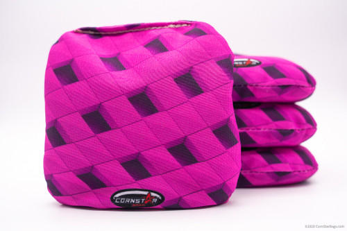 Cornhole Bags. Regulation Size. Pink Geometric