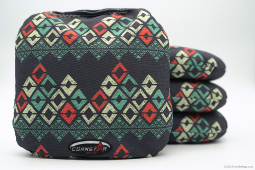 Cornhole Bags. Regulation Size. Chevrons Cultural Pattern