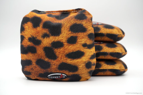 Cornhole Bags. Regulation Size. Leopard Fur -1