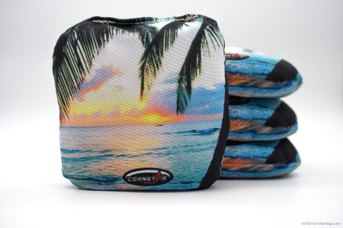 Cornhole Bags. Regulation Size. Beaches Sunset