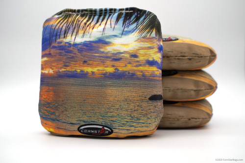 Cornhole Bags. Regulation Size. Beaches Multi Colored Sunset