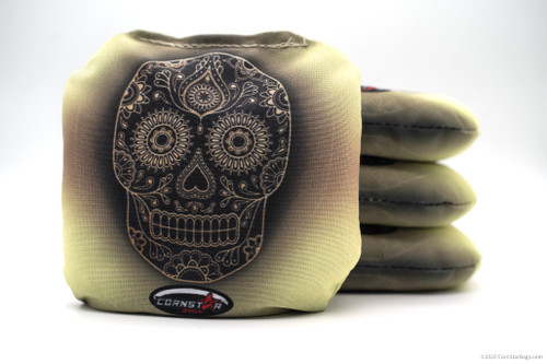 Cornhole Bags. Regulation Size. Day of the Dead Paisley Skull