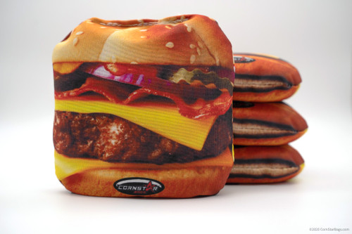 Cornhole Bags. Regulation Size. Food Hamburger