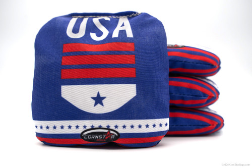 Cornhole Bags. Regulation Size. Custom Designer USA Badge