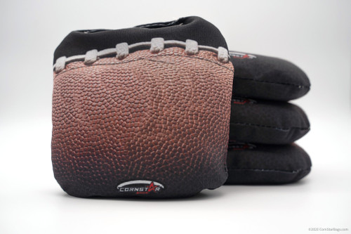 Cornhole Bags. Regulation Size. Sports Football Closeup
