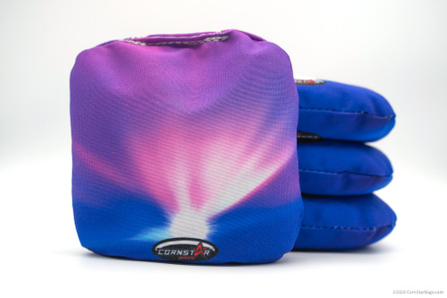 Cornhole Bags. Regulation Size. Bright Colors Blue Light Burst