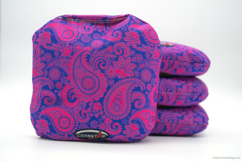 Cornhole Bags. Regulation Size. Paisley Purple Pink