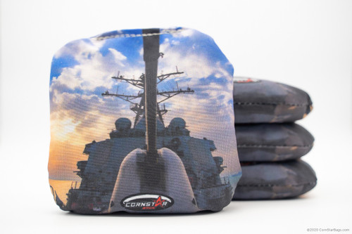 Cornhole Bags. Regulation Size. Armed Forces-U S Navy-War Ship