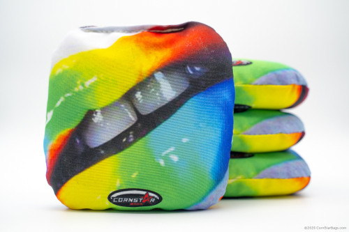 Cornhole Bags. Regulation Size. Bright Colors Rainbow Lips