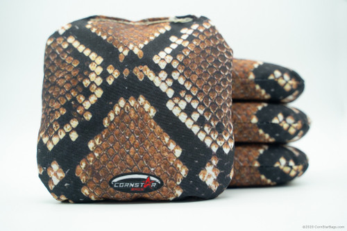 Cornhole Bags. Regulation Size. Reptiles Boa Constrictor Skin