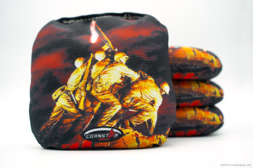 Cornhole Bags. Regulation Size. Armed Forces US MARINES - Iwo Jima