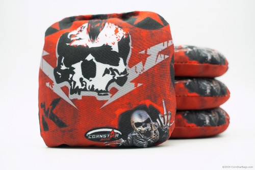 Cornhole Bags. Regulation Size. Punk Rock Birdie Skull