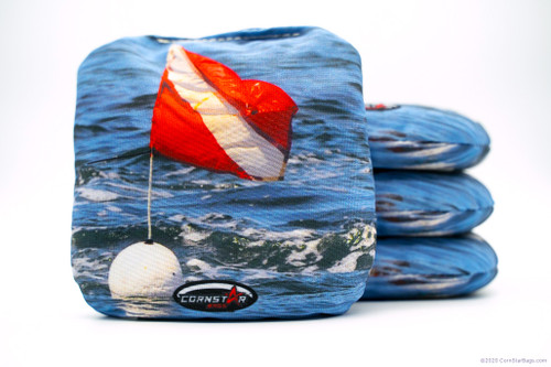 Cornhole Bags. Regulation Size. Scuba Diver Down Flag Buoy