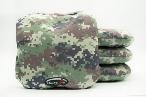 Cornhole Bags. Regulation Size. Camo-Digital Brown Green Tan Black