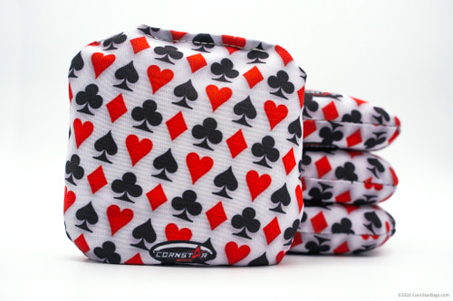 Cornhole Bags. Regulation Size. Abstract-Playing Cards Suits