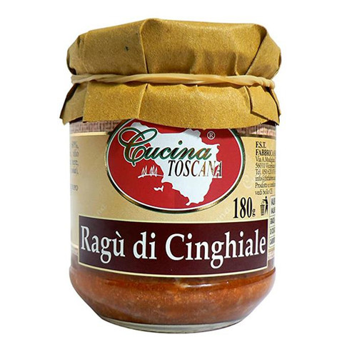 Sauce Ragù de Sanglier sans gluten Cucina Toscana - 180 gr 100% ragù Italien