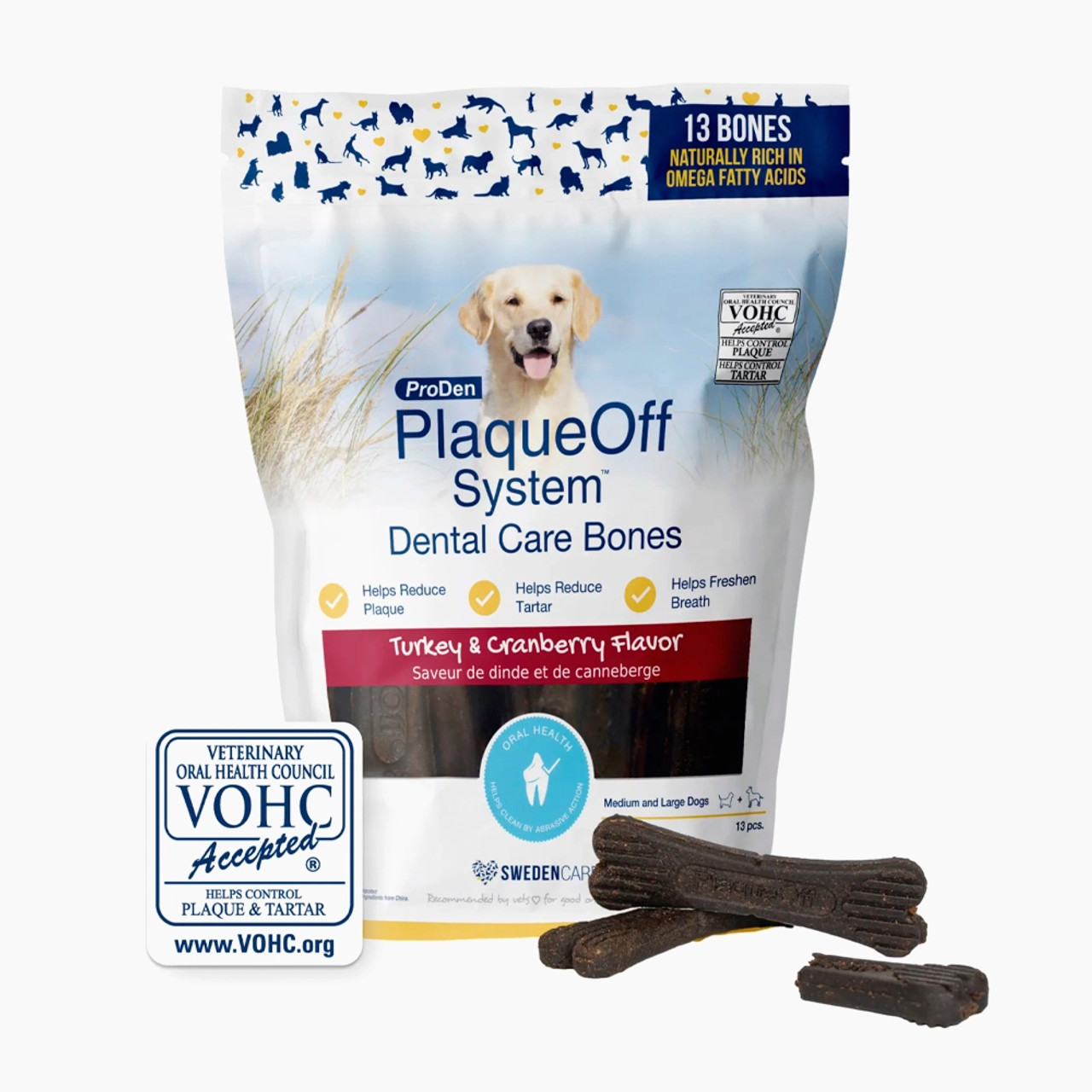 Dental Care Bones - Turkey and Cranberry Flavor