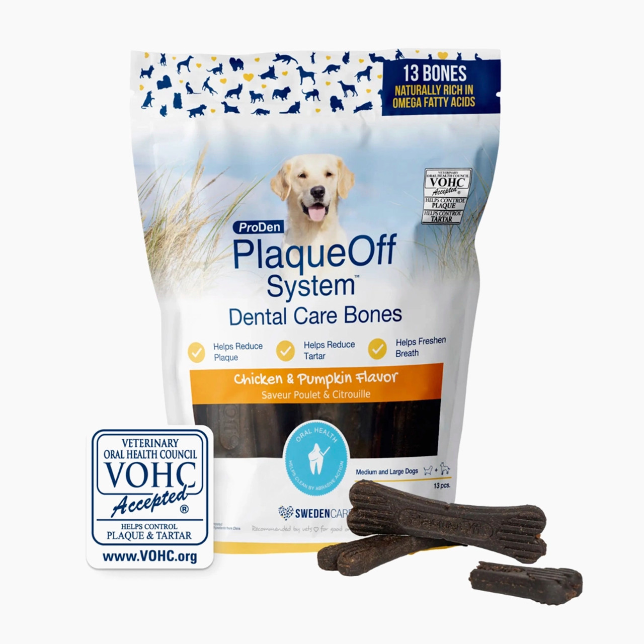 Dental Care Bones - Chicken and Pumpkin Flavor