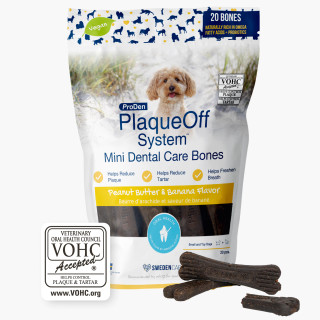 Mini Dental Care Bones - Peanut Butter & Banana Flavor