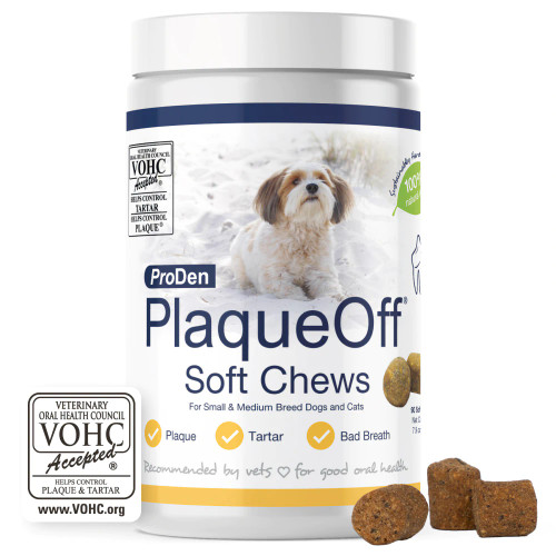 ProDen PlaqueOff® Soft Chews for Dogs – VOHC Approved for Promoting Good Oral Health ProDen PlaqueOff® Soft Chews for Dogs – VOHC Approved for Promoting Good Oral Health