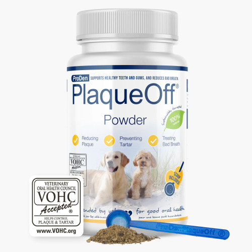 ProDen PlaqueOff® Powder for Dogs – Natural Dental Care to Reduce Plaque and Tartar ProDen PlaqueOff® Powder for Dogs – Natural Dental Care to Reduce Plaque and Tartar